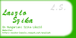 laszlo szika business card